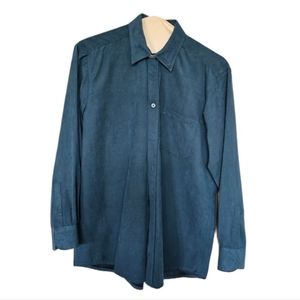 Vintage Sueded Luxe Turquoise Shirt